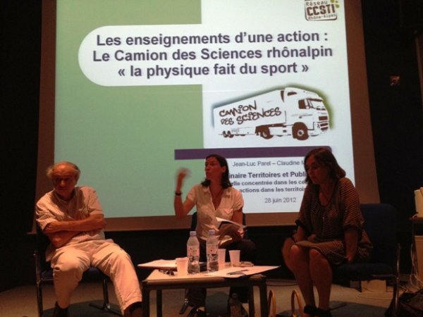 Jean-Luc Parel, Caroline Bouvard (Ville de Pont-de-Claix) et Marie Sylvie Poli lors du deuxième séminaire